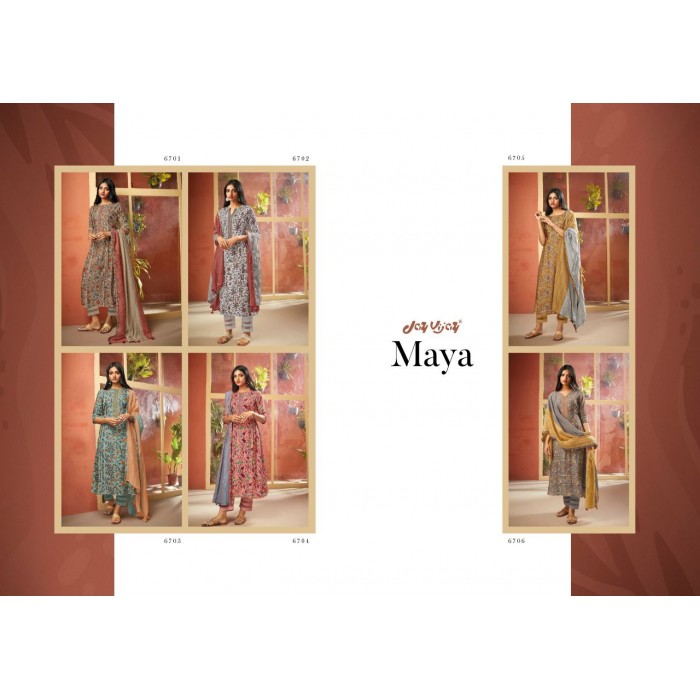 Jay Vijay Maya Moga Silk Dress Materials